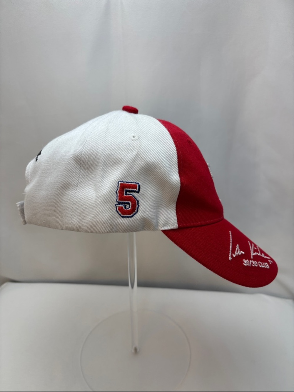 Texas Rangers #5 Progressive 30/30 Club Red & White Promotional Baseball Cap - Picture 5 of 7